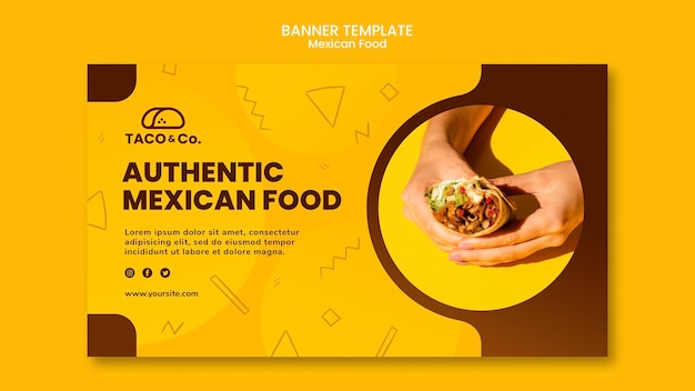 PSD gratuito folleto para restaurante de comida mexicana