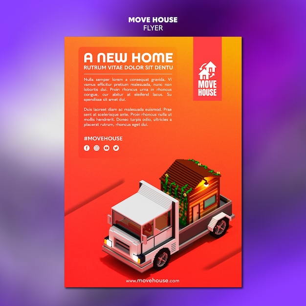Folleto para servicios de traslado de residencia