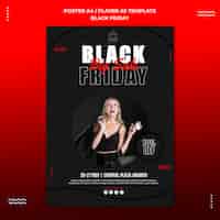 PSD gratuito folleto vertical para venta de viernes negro