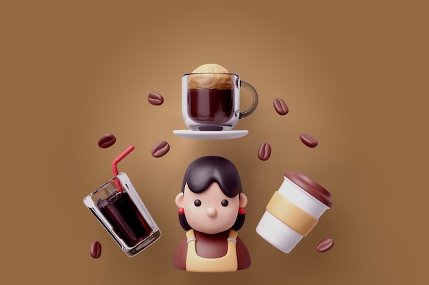 Fondo 3d para cafetería.