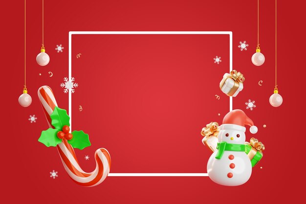 Fondo 3D para la celebración de la temporada de Navidad