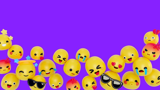 fondo 3d con emojis