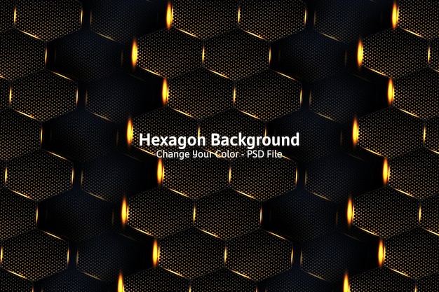 Fondo abstracto del hexágono de oro