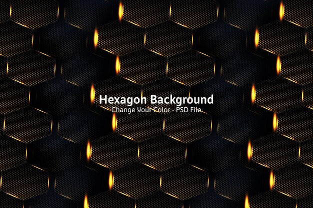 Fondo abstracto del hexágono de oro
