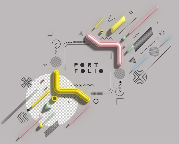 Fondo abstracto Ilustración digital 3d Diseño de carteles