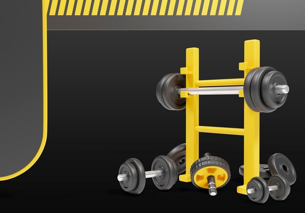 Fondo de artículos de fitness