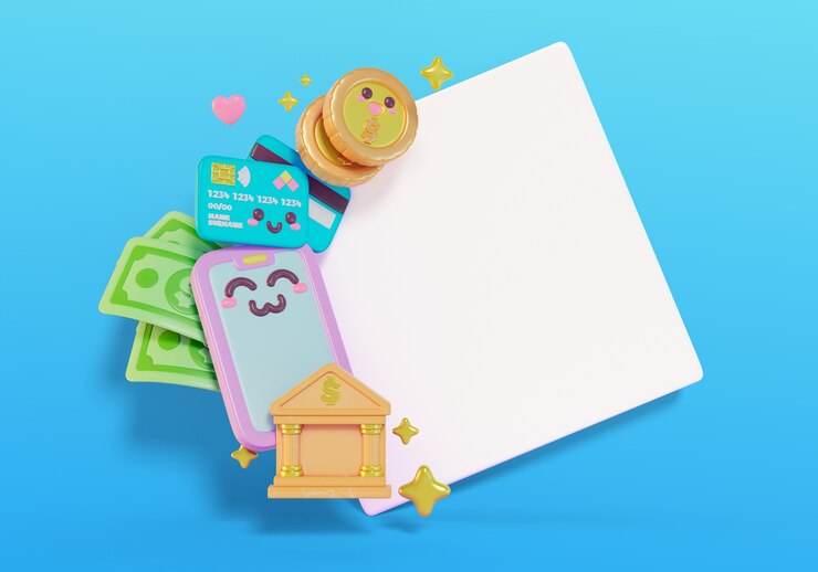 PSD gratuito el fondo de la bandera en blanco de la venta de ahorros de kawaii