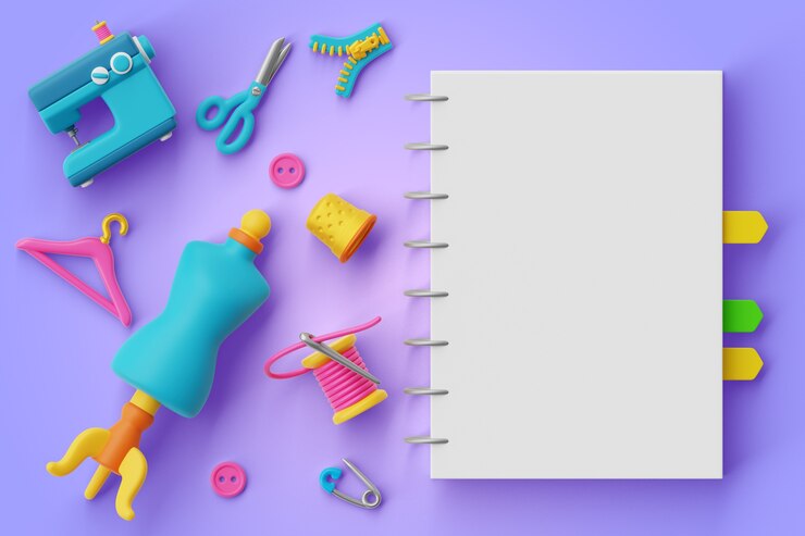 PSD gratuito fondo de banner en blanco de costura 3d