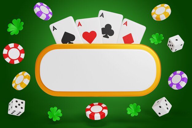 Fondo de banner en blanco de ventas de casinos