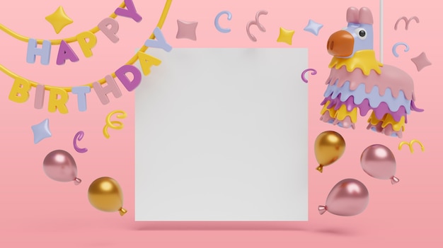 PSD gratuito fondo de banner en blanco de ventas de cumpleaños