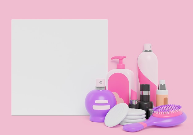 PSD gratuito fondo de banner en blanco de ventas de maquillaje