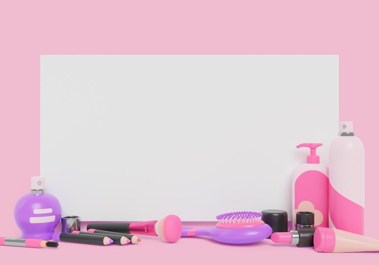 PSD gratuito fondo de banner en blanco para ventas de maquillaje