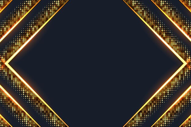 Fondo en capas negro abstracto con efecto de semitono dorado Brillo punteado destellos brillo textura