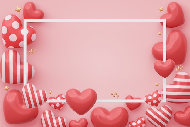 Fondo de celebración del día de san valentín 3d