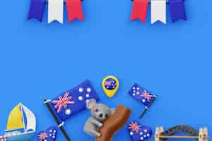 PSD gratuito fondo del día de australia