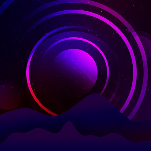 Fondo con diseño de círculo morado