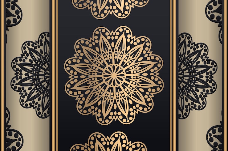 PSD gratuito fondo de diseño de mandala ornamental de lujo en color oro