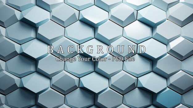 Fondo hexagonal geométrico abstracto en colores blanco y azul.