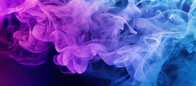 Fondo de humo azul y morado ia generativa