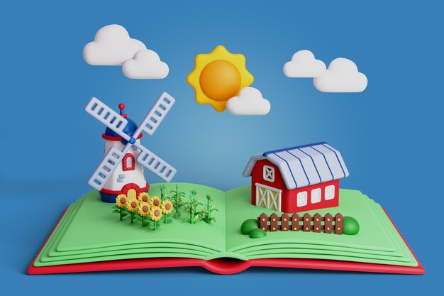 Fondo de libro emergente