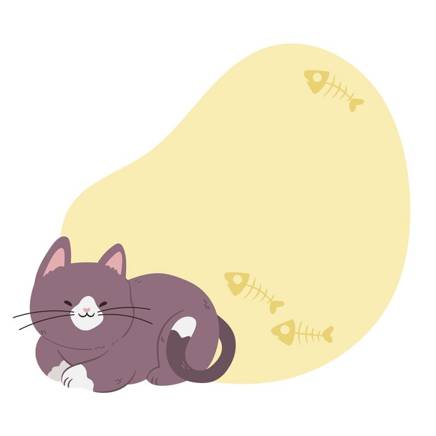 Fondo de mascotas dibujado a mano