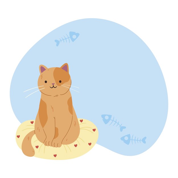 Fondo de mascotas dibujado a mano
