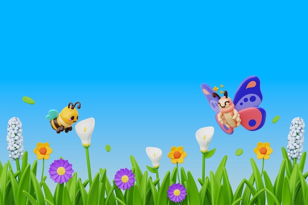 Fondo de la naturaleza y los insectos