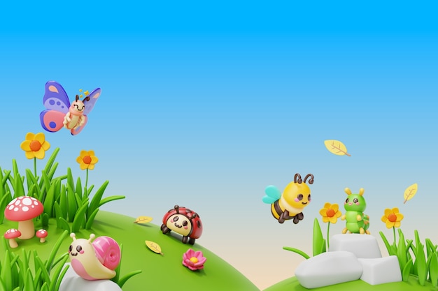 Fondo de la naturaleza y los insectos