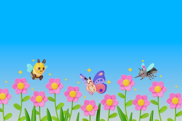 Fondo de la naturaleza y los insectos