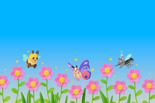 Fondo de la naturaleza y los insectos