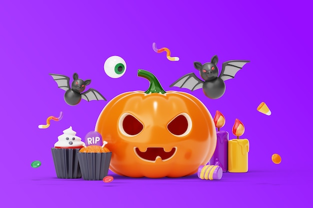 PSD gratuito fondo de naturaleza muerta de halloween