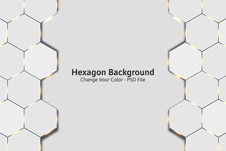 PSD gratuito fondo de neumorfismo hexagonal blanco abstracto