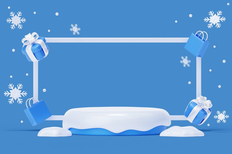 PSD gratuito fondo de podio 3d de rebajas de invierno