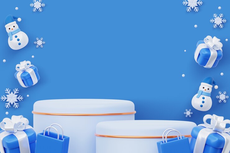 PSD gratuito fondo de podio 3d de rebajas de invierno