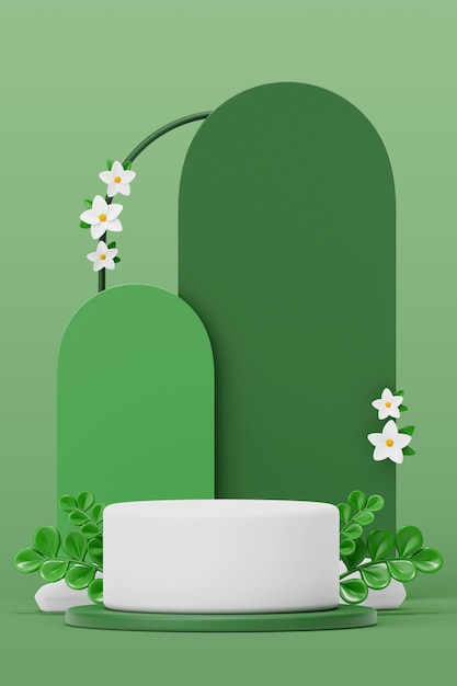 Fondo del podio vertical de la naturaleza