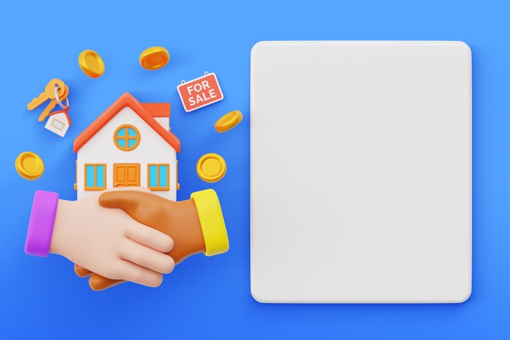 PSD gratuito fondo de ventas de banner en blanco de bienes raíces