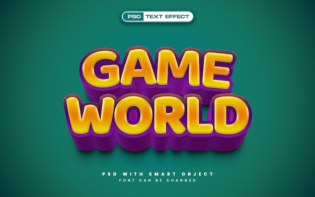 Un fondo verde con el efecto Texto del mundo del juego.