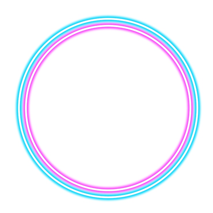 PSD gratuito forma a cerchio al neon