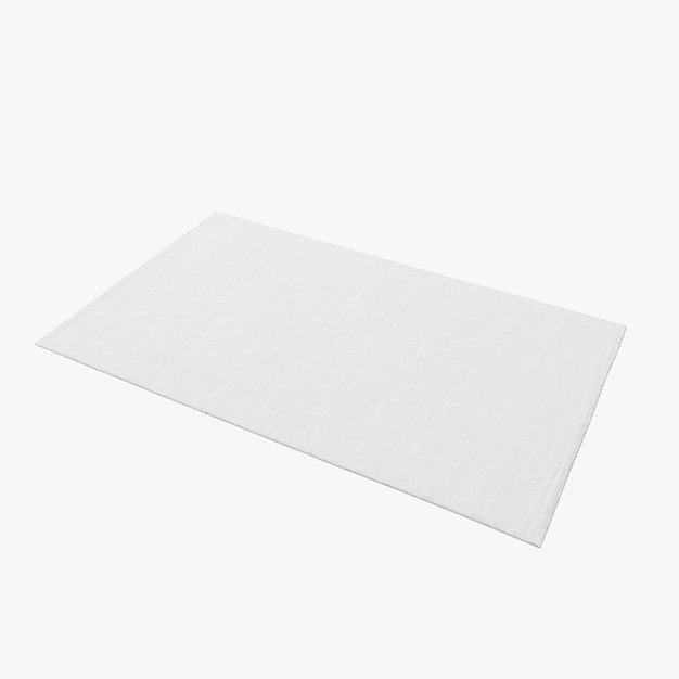 Forma de alfombra rectangular aislada
