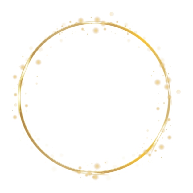 Forma de círculo dorado
