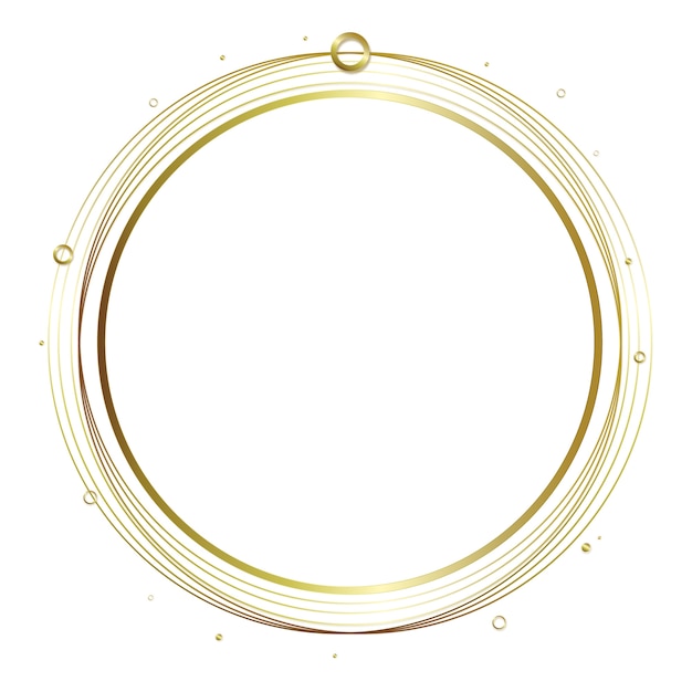 Forma de círculo dorado