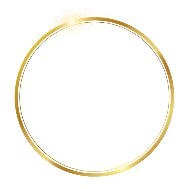 Forma de círculo dorado