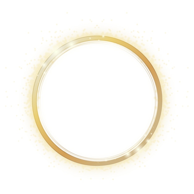 Forma de círculo dorado