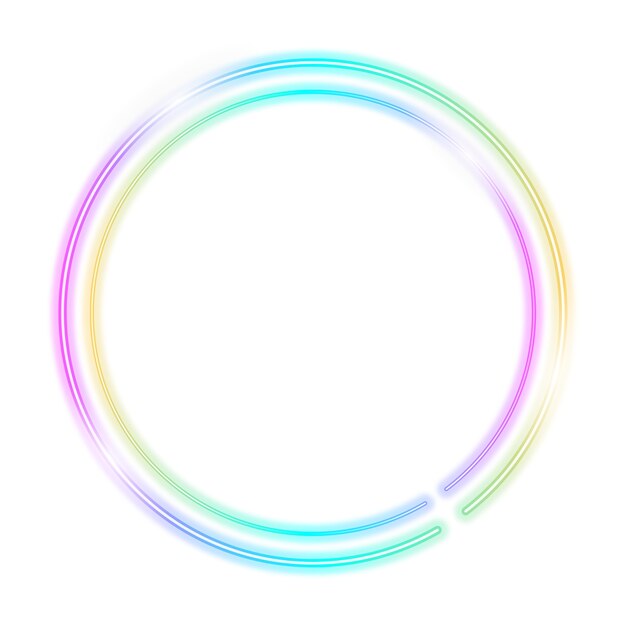 Forma de círculo de neón