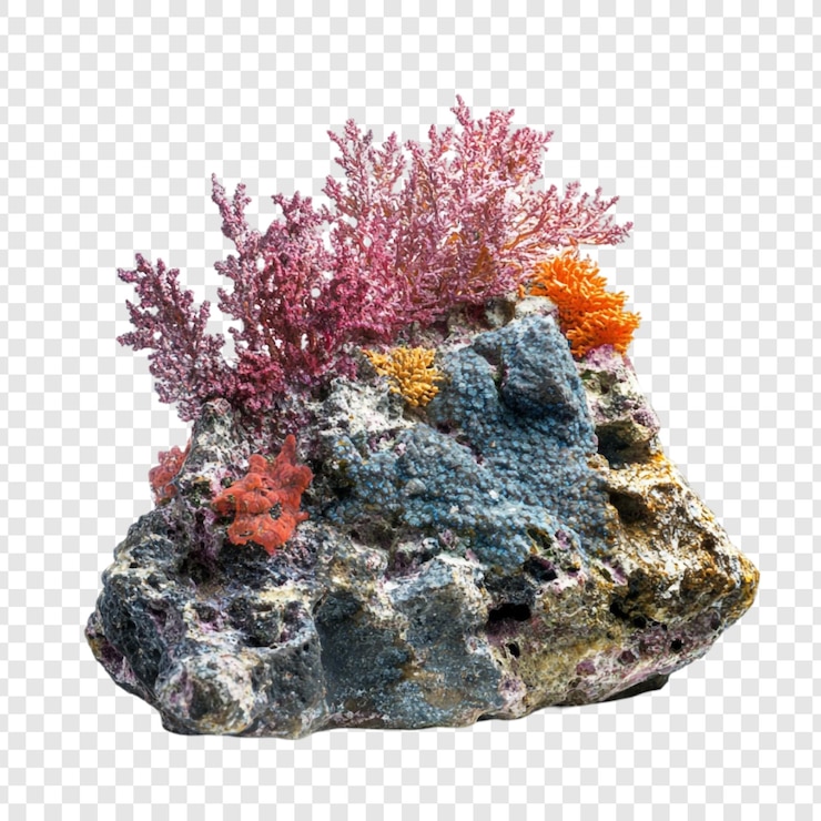 PSD gratuito formazione rocciosa vibrante delle barriere coralline