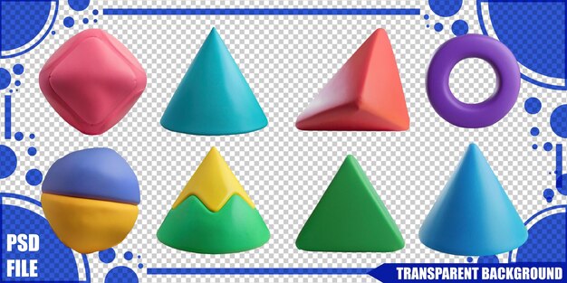 Forme geometriche colorate per uso educativo