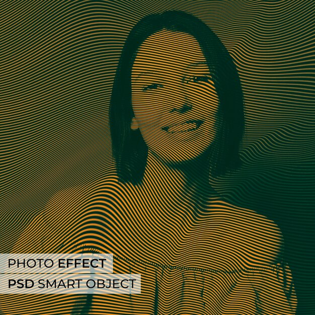 Foto-effect met golvende lijnen