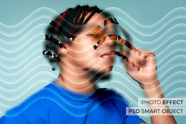 Gratis PSD foto-effect van bevroren glas