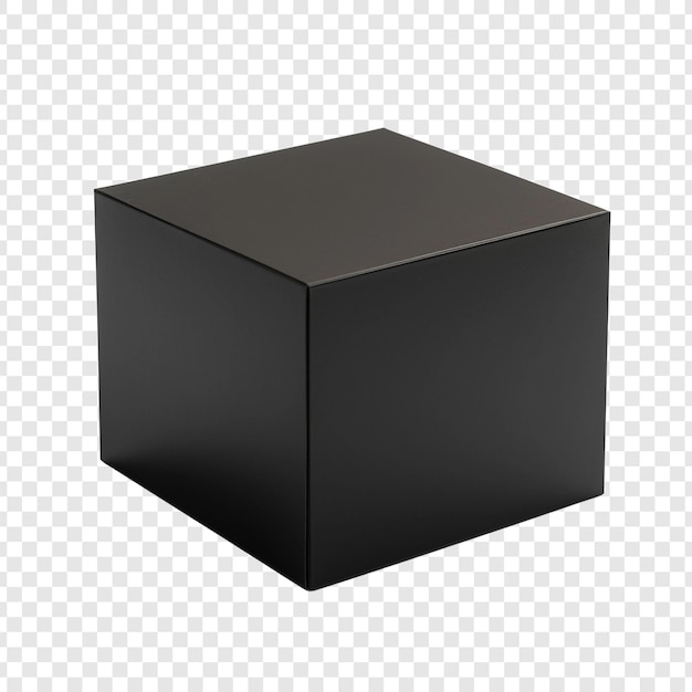 PSD gratuito fotografía de estudio de una caja marrón negra aislada sobre un fondo transparente