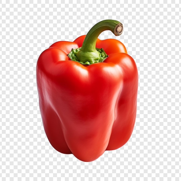 PSD gratuito fotografía macro de un pimiento de pimentón aislado sobre un fondo transparente